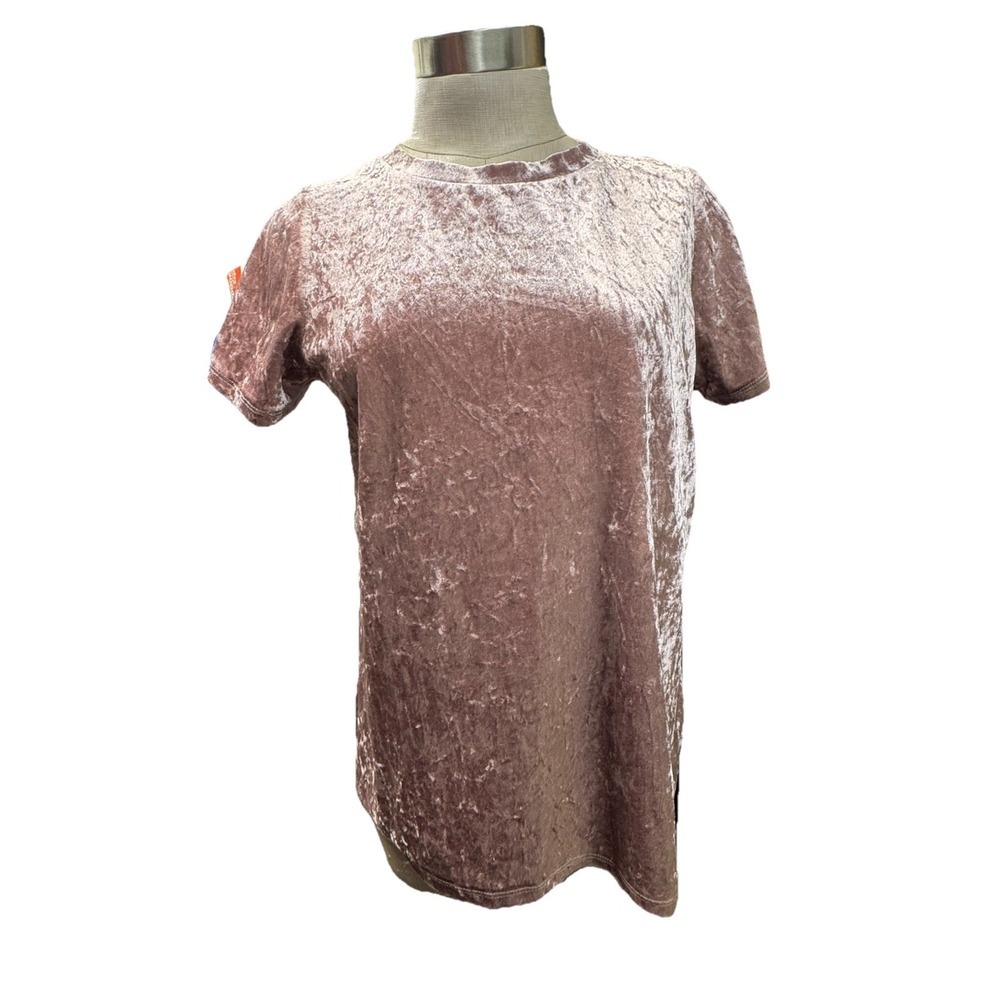 Rose Velvet Crew Neck Top XL Classic Soft Girl Asthenic Coastal Cowgirl Romantic